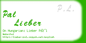 pal lieber business card